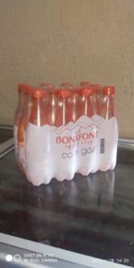 Água mineral com gás Bonafont 500ml com 12 unid. R$18,00